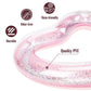 MoKo Inflatable Pool Float for Kids Adults, Clearance Heart Shaped Swim Ring 120cm Diameter Summer Swimming Tube Water Fun Beach Party Pool Toys Swimming Circle Glitter Pink