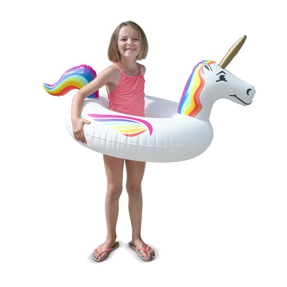 GoFloats Unicorn Pool Float Party Tube - Radeaux gonflables, adultes et enfants Party Tube Jr.