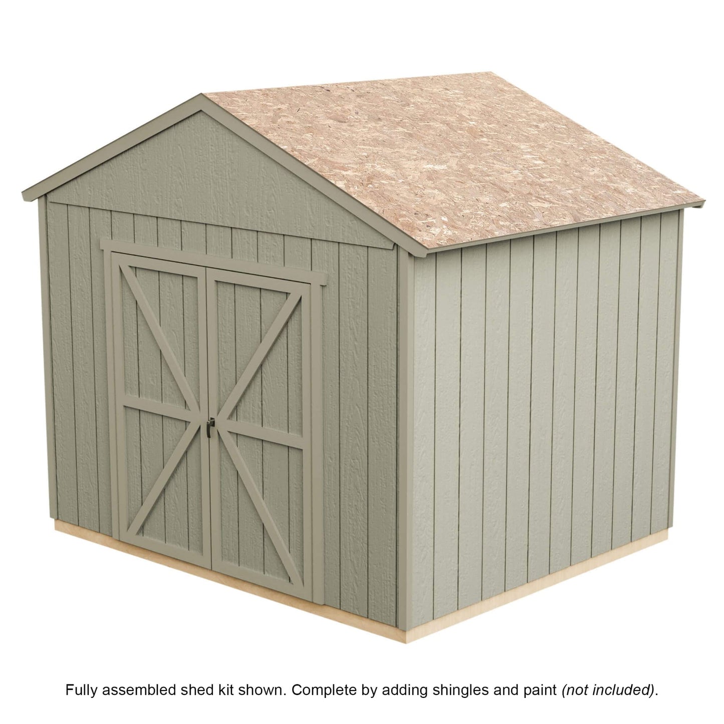 Handy Home Products Rookwood 10 X 8 Do-it-Yourself Wooden Storage Shed Brown 10x8 Without Floor