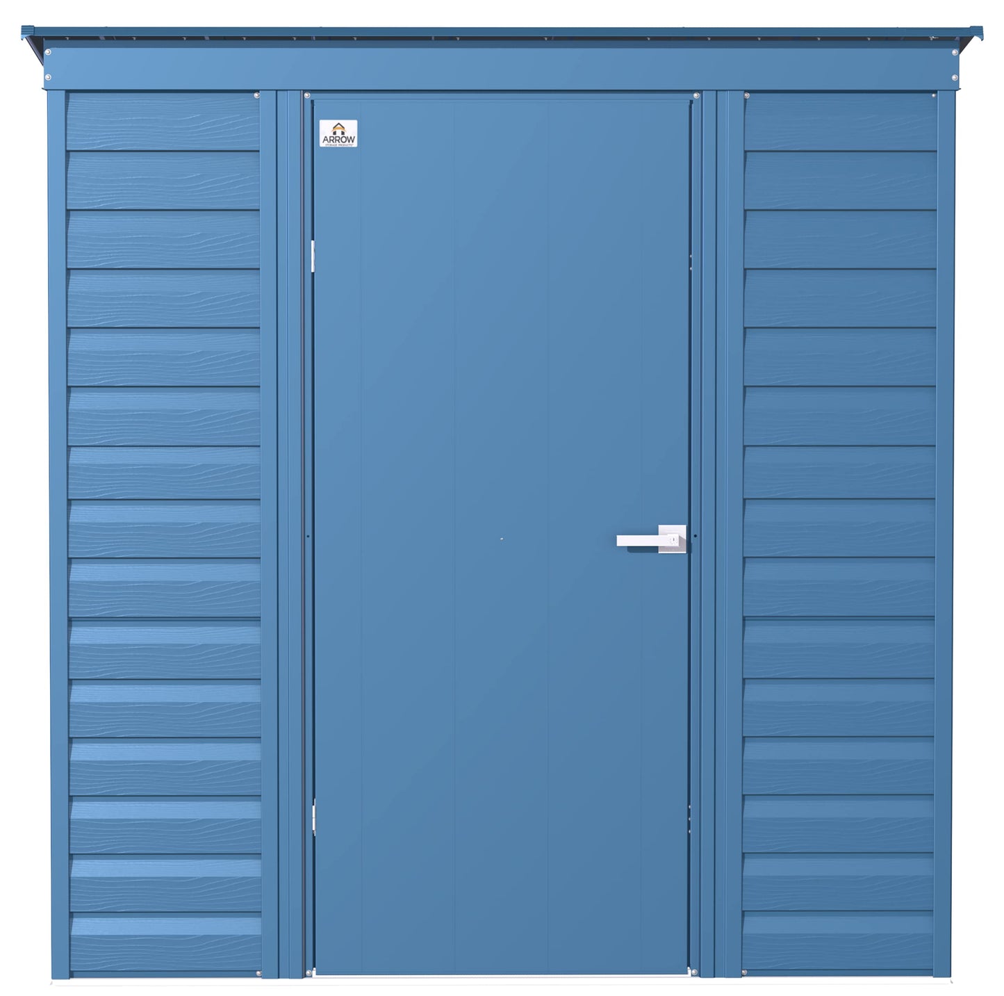 Arrow Shed Select Hangar de rangement extérieur verrouillable en acier, 6' x 4', bleu gris 