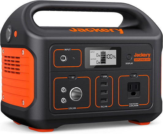 Jackery Centrale électrique portable Explorer 500, générateur solaire extérieur 518 Wh 