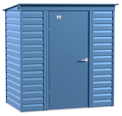 Arrow Shed Select Hangar de rangement extérieur verrouillable en acier, 6' x 4', bleu gris 