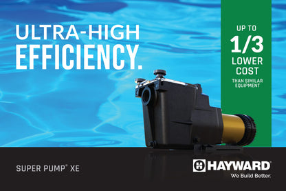 Hayward W3SP2610X15XE Super Pump XE Ultra-High Efficiency Pool Pump, 1.65THP, 230/115V 1.65 HP Mutiple Speed