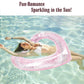 MoKo Inflatable Pool Float for Kids Adults, Clearance Heart Shaped Swim Ring 120cm Diameter Summer Swimming Tube Water Fun Beach Party Pool Toys Swimming Circle Glitter Pink