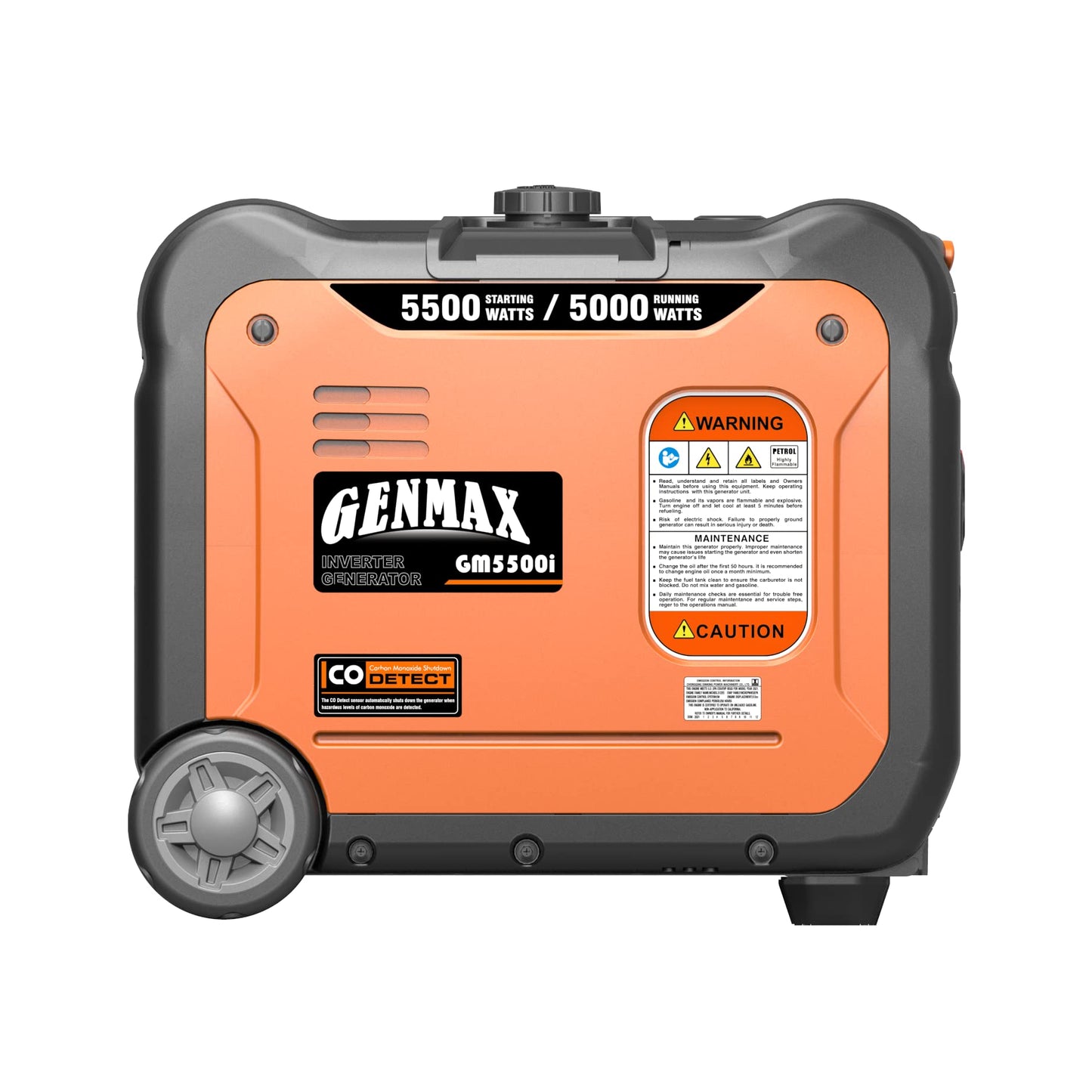 GENMAX GM5500i 500W Ultra-Quiet Gas Engine Portable Inverter Generator - EPA Compliant