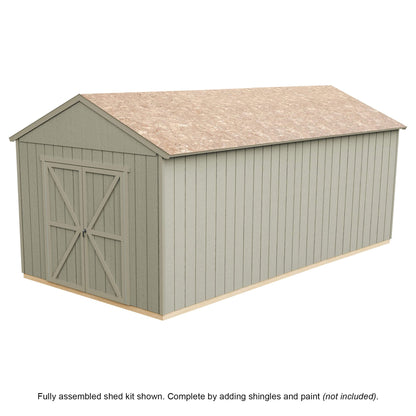 Handy Home Products Astoria 12x24 Do-It-Yourself Wooden Storage Shed Brown Without Floor