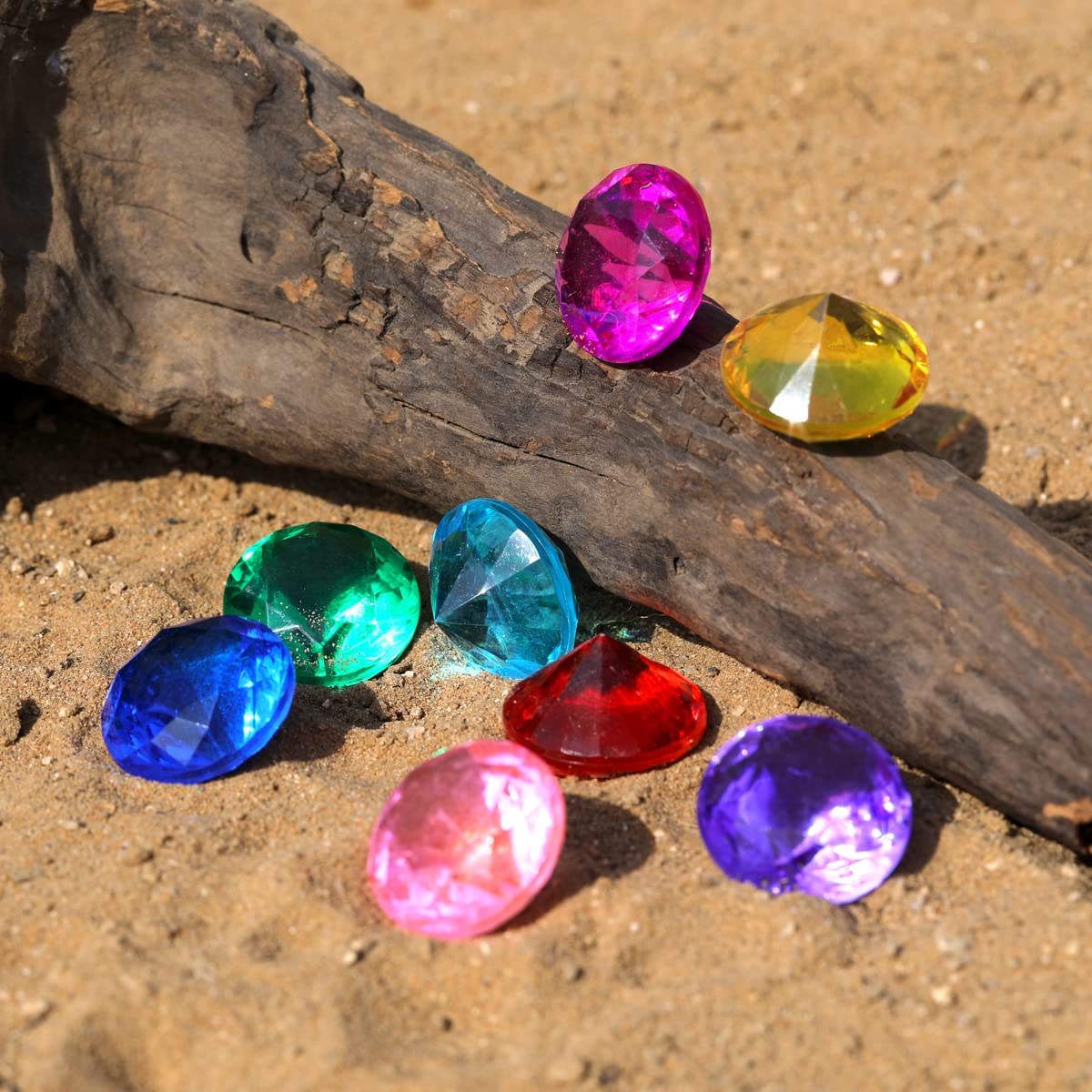 CHENYU Gemme de plongée Jouets de piscine Jouets de sable, Coffre au trésor de diamants de 14 couleurs Pierres précieuses de natation d'été Jeu de jouets de plongée sous-marine Jouet de natation pour enfants Cadeaux de jeu pour garçons et filles (doré)