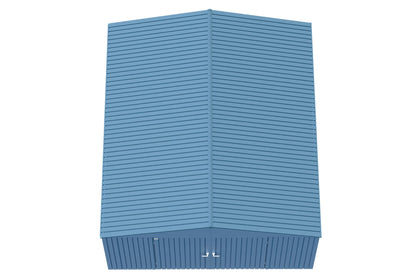 Arrow Shed Elite Hangar de rangement extérieur en acier avec toit à pignon verrouillable, 14' x 16', bleu gris 