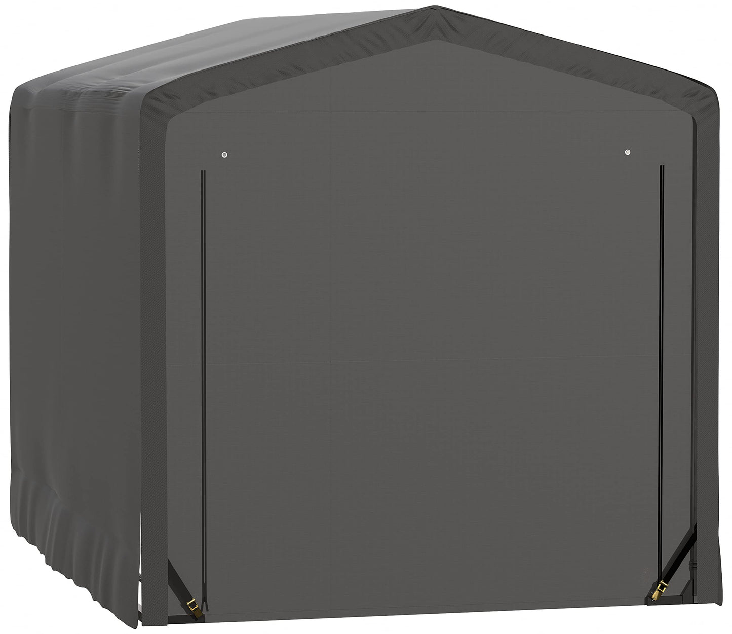 ShelterLogic ShelterTube Garage & Storage Shelter, 10' x 14' x 10' Heavy-Duty Steel Frame Wind and Snow-Load Rated Enclosure, Gray 10' x 14' x 10'