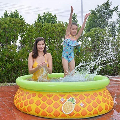 JLeisure Sun Club 17789 5 pieds x 16,5 pouces 1 à 2 personnes Capacité Ananas 3D Enfants Hors Sol Gonflable Extérieur Jardin Piscine pour Enfants