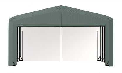 ShelterLogic ShelterTube Abri de garage et de stockage, 20' x 18' x 12', cadre en acier robuste, boîtier résistant au vent et à la neige, vert 20' x 18' x 12' 