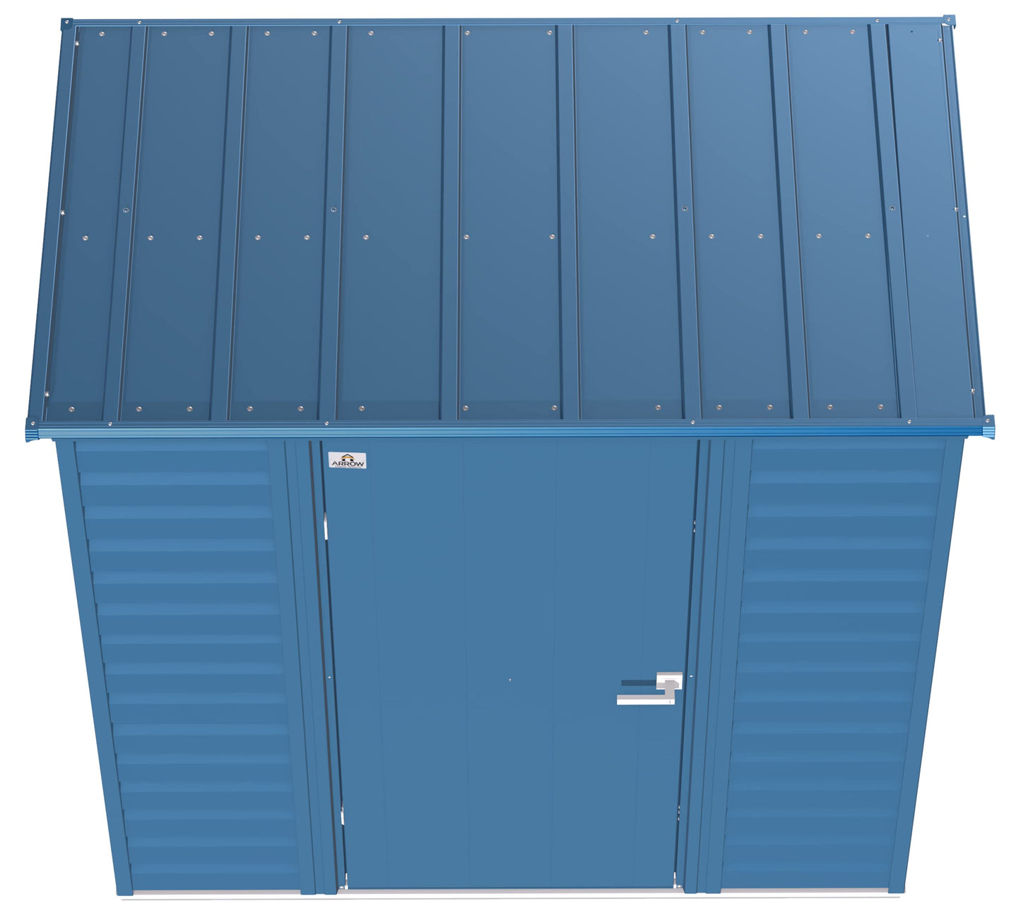 Arrow Shed Select Hangar de rangement extérieur verrouillable en acier, 6' x 4', bleu gris 