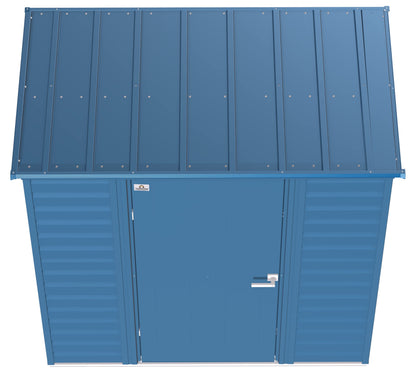 Arrow Shed Select Hangar de rangement extérieur verrouillable en acier, 6' x 4', bleu gris 