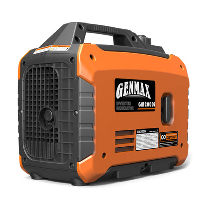 Générateur à onduleur portable GENMAX GM2000i, moteur à essence ultra silencieux de 2 000 W, conforme à l'EPA 