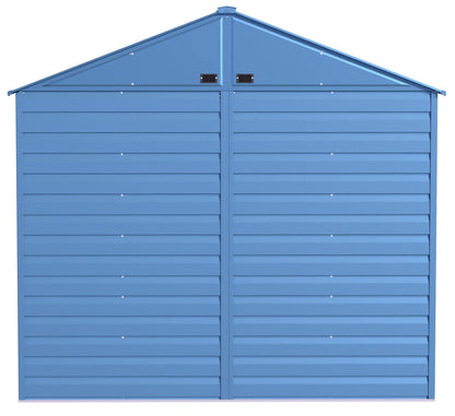 Arrow Shed Select Hangar de rangement extérieur verrouillable en acier, 8' x 8', bleu gris 