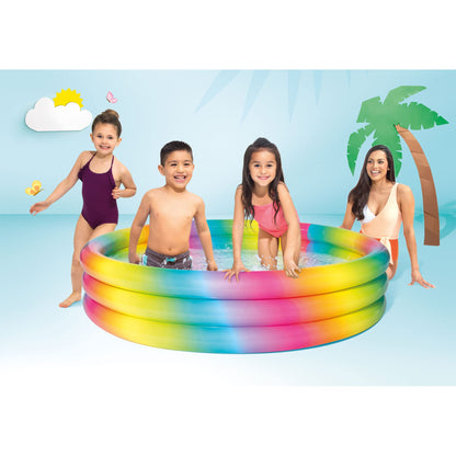 Intex Rainbow Ombre 3 Ring Pool Play Center uniquement