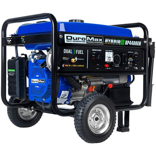 DuroMax XP4400EH Dual Fuel Portable Generator-4400 Watt Gas or Propane Powered with Electric Start