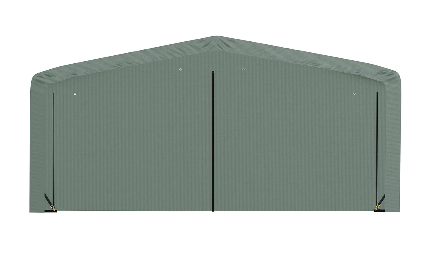 ShelterLogic ShelterTube Abri de garage et de stockage, 20' x 18' x 10', cadre en acier robuste, boîtier résistant au vent et à la neige, vert 20' x 18' x 10' 