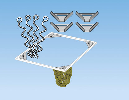 Arrow Shed WR86 Arrow Woodridge Pignon bas en acier, café/grain de bois 2,4 x 1,8 m. Hangar de rangement et kit d'ancrage au sol AK600, abri de rangement en acier inoxydable + kit d'ancrage, AK600 