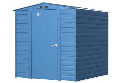 Arrow Shed Select Hangar de rangement extérieur verrouillable en acier, 6' x 7', bleu gris 