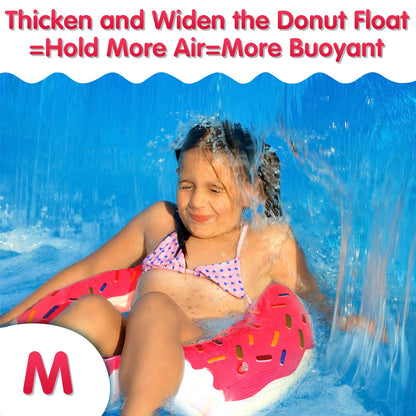 DMAR Donut Pool Floats Donut Pool Floatie Donut Tube Pool Donut Pool Float Donut Inflatables Donut Inner Tube Donut Pool Floatie Donut Pool Ring Donut Swimming Ring for Beach Pool #1 30in Strawberry Pink