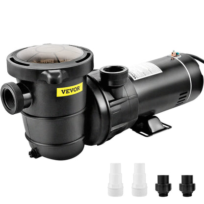 Pompe de piscine VEVOR 2.0HP 115V 1500W &amp; GAME 4560 Kit de conversion 40mm à 1 1/2 pouce (pour piscines Intex &amp; Bestway)