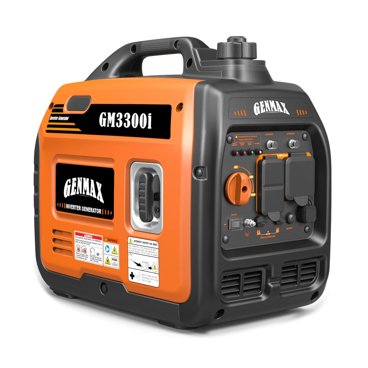 GENMAX GM3300i Générateur à onduleur portable à moteur à gaz ultra-silencieux 3300 W 