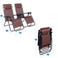 Zero Gravity Chairs Set of 2 Pool Lounge Chair Zero Gravity Recliner Zero Gravity Lounge Chair Antigravity Chairs Anti Gravity Chair Folding Reclining Camping Chair with Headrest by Naomi Home - Brown Modern