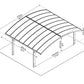 Palram - Canopia Arizona Breeze Double Carport - 19' x 16' x 9' - Gray/Bronze
