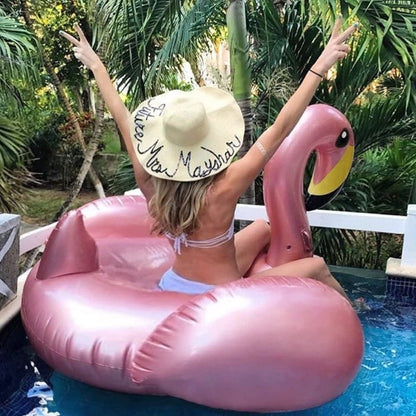 Jasonwell Gonflable Géant Flamant Rose Flotteur de Piscine avec Valves Rapides Summer Beach Piscine Floatie Lounge Flottant Radeau Décorations de Fête Jouets pour Adultes Enfants X-Large