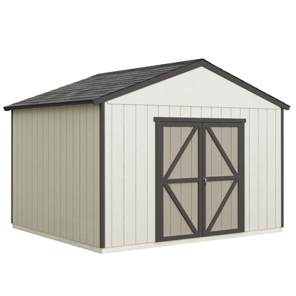 Handy Home Products Astoria 12x12 Do-It-Yourself Wooden Storage Shed Brown Without Floor