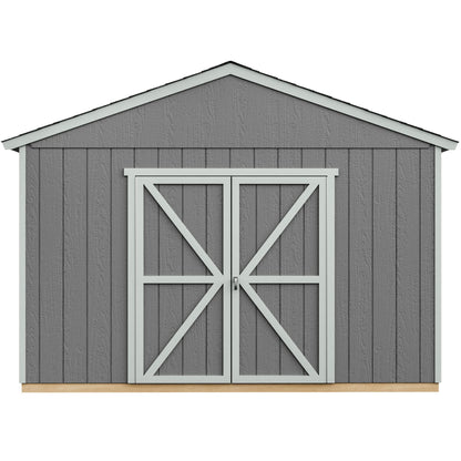 Handy Home Products Astoria 12x12 Do-It-Yourself Wooden Storage Shed Brown Without Floor