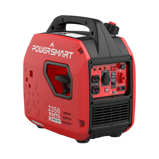 PowerSmart 2350-Watt Portable Inverter Generator, Gas Generator with CO Alert, Super Quiet, CARB Compliant PS5025C 2350 Watts + CO Alert