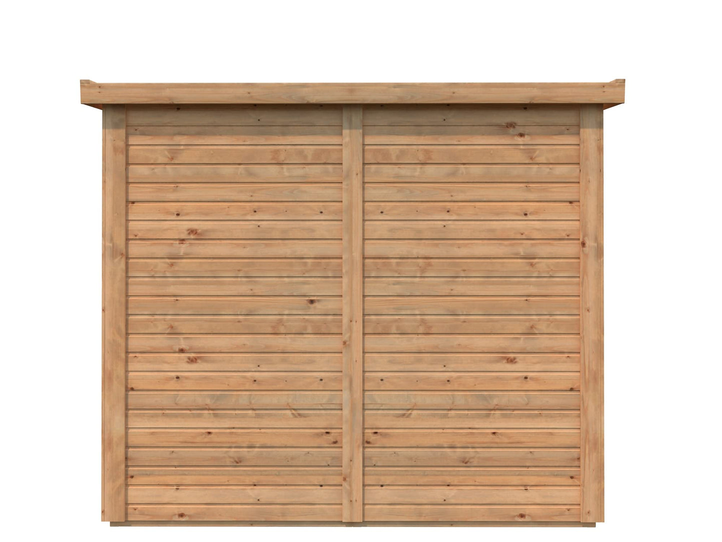 Leisure Season Urbano Kit d'abri de jardin moderne résistant aux intempéries avec sol, portes, fenêtres en plexiglas, toit en pente – Kit d'abri de jardin en bois d'épicéa nordique – Marron moyen, 2,4 x 1,8 m (URB8X69135) 