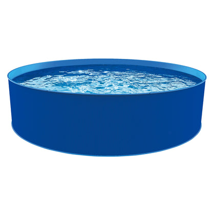 Blue Wave Cobalt Steel Wall Pool Package - 15-ft Round 48-in Deep 15-ft Round x 48-in Deep