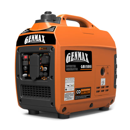 Générateur à onduleur portable GENMAX GM1200i avec moteur à essence Qltra-Silencieux de 1 200 W 