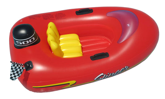 Swimline Speedboat Inflatable Kids Float, Red, 45"/25"/10" Red Speedboat Stinger Raft Pool Float