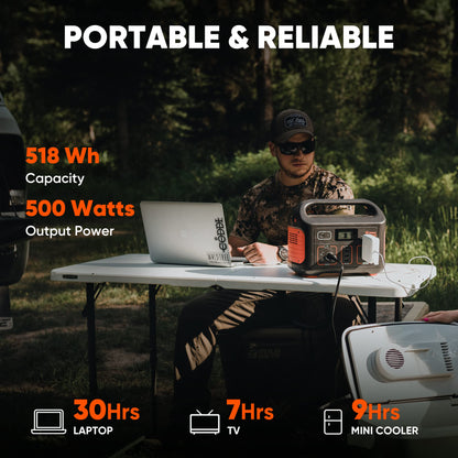 Jackery Centrale électrique portable Explorer 500, générateur solaire extérieur 518 Wh 