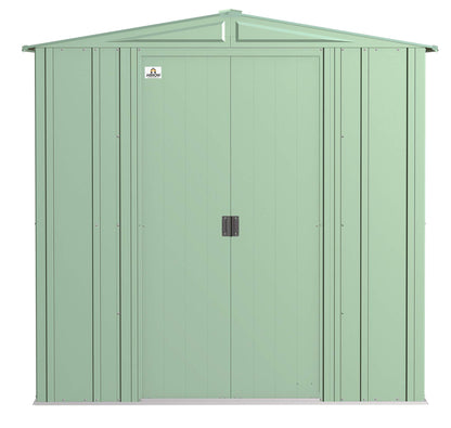 Arrow Shed Classic 6' x 7' Hangar de rangement extérieur cadenassable en acier, vert sauge 6' x 7' 