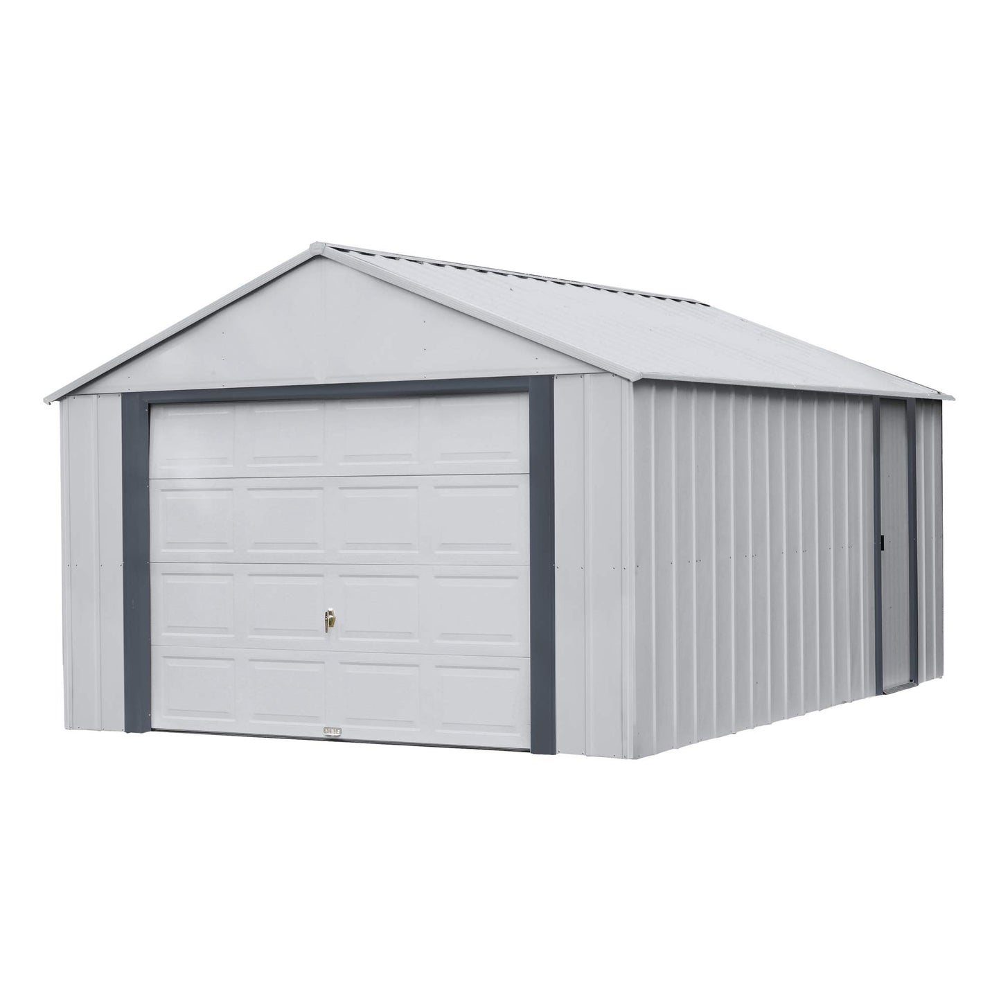 Arrow Shed Hangar préfabriqué avec murs extra hauts en acier galvanisé pour garage Murryhill 12' x 17', 12' x 17', gris flûte 