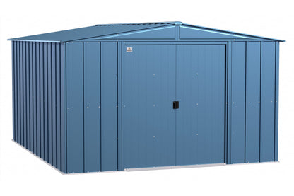 Arrow Shed Classic 10' x 12' Hangar de rangement extérieur cadenassable en acier, bleu gris 10' x 12' 