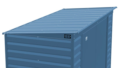 Arrow Shed Select 10' x 4' Outdoor Lockable Steel Storage Shed Building, Blue Grey