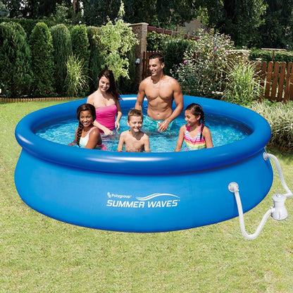 Piscine gonflable à réglage rapide Summer Waves avec pompe de filtration, 10 pi x 30 po