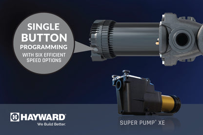 Hayward W3SP2610X15XE Super Pump XE Ultra-High Efficiency Pool Pump, 1.65THP, 230/115V 1.65 HP Mutiple Speed