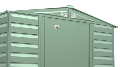 Arrow Shed Select 6' x 7' Outdoor Lockable Steel Storage Shed Building, Sage Green