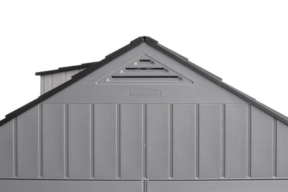 Rubbermaid Large Resin Outdoor Storage Shed, 10.5 x 7 ft., Gray, with Substantial Space for Home/Garden/Back-Yard/Lawn Equipment 7'x10'