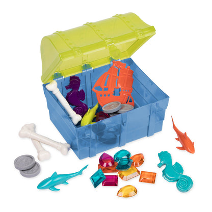 Battat - Ensemble de plongée pirate - Jouets aquatiques et jouets de piscine Jeu de plongée dans une boîte à jouets au trésor pour enfants à partir de 6 ans (28 pièces)