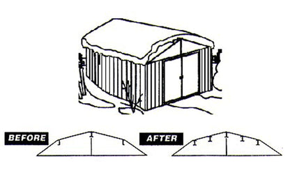 Arrow Kit de renforcement de toit pour abris de 10' x 12' (sauf abris à portes battantes), en acier pour abris de 10' x 12' 