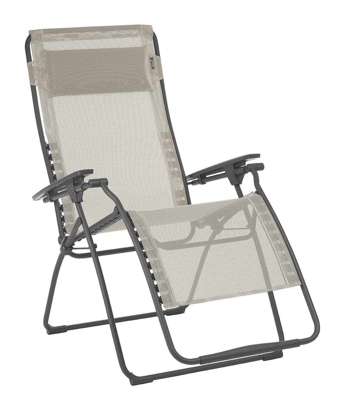 Lafuma Futura XL Zero Gravity Fauteuil inclinable de terrasse (Toile Batyline Gris Seigle) Extra Large Chaise longue d'extérieur pliante XL Futura Zero Gravity Gris (Seigle)