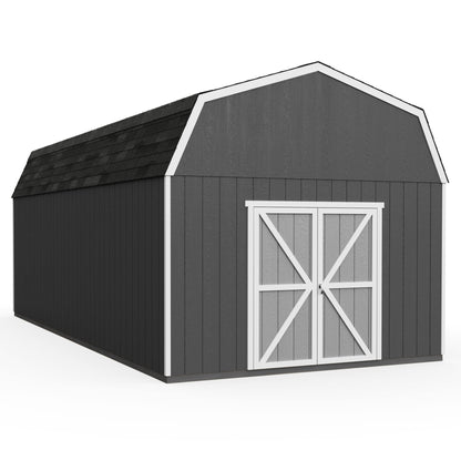 Handy Home Products Hudson 12x24 Do-it-Yourself Wooden Storage Shed with Floor Brown